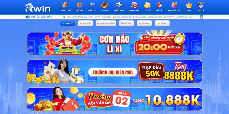Các khuyến mãi Rwin giá trị nhất